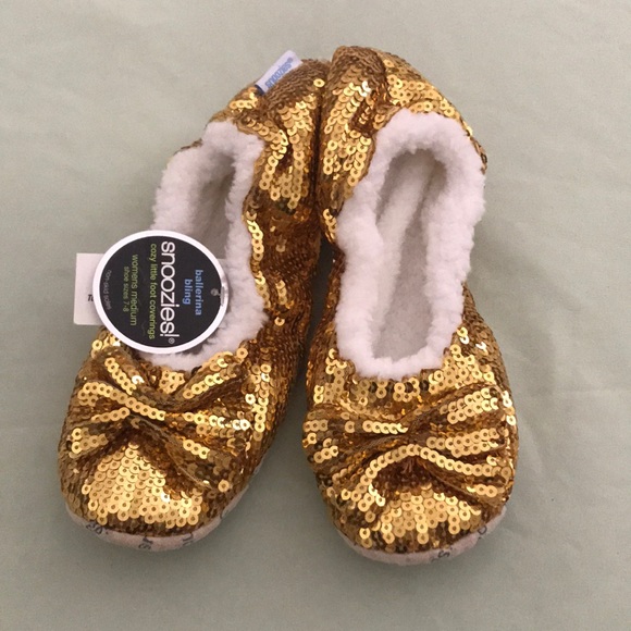 snoozies ballerina bling slippers